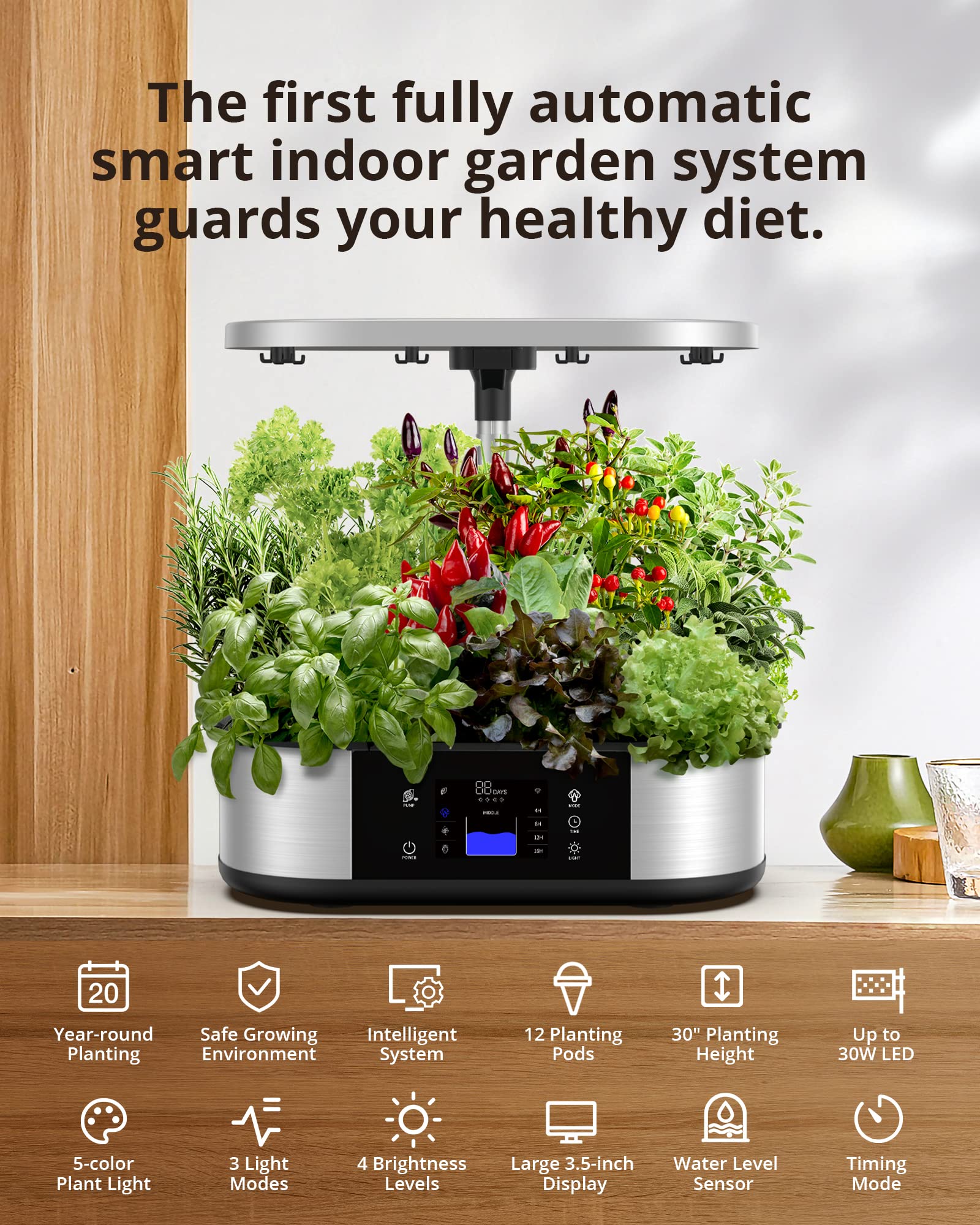 Agrestem Garden GS1 Basic - 30W Hydroponics Growing System with App